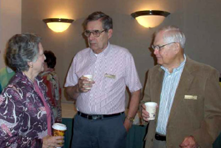 <i>In the Audience, Left to Right: <br>Martha Russell,  John Minck, Cort Van Rensselaer</i>