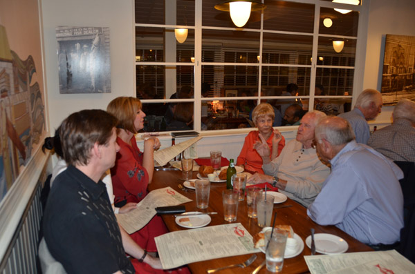 <i>Front to rear,<br />on the right: Chuck House, Zvonko Fazarinc, Draga Fazarinc, on the left: Glenn Robb, Tania Robb.</i>