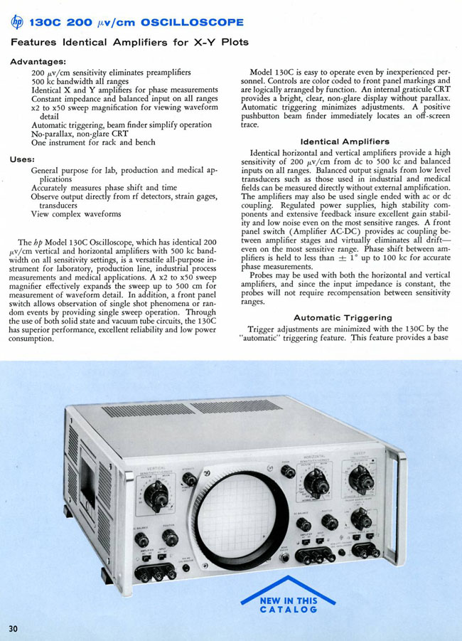 HP 130C Oscilloscope Operating & Service Manual 130C-904 3114F-3 